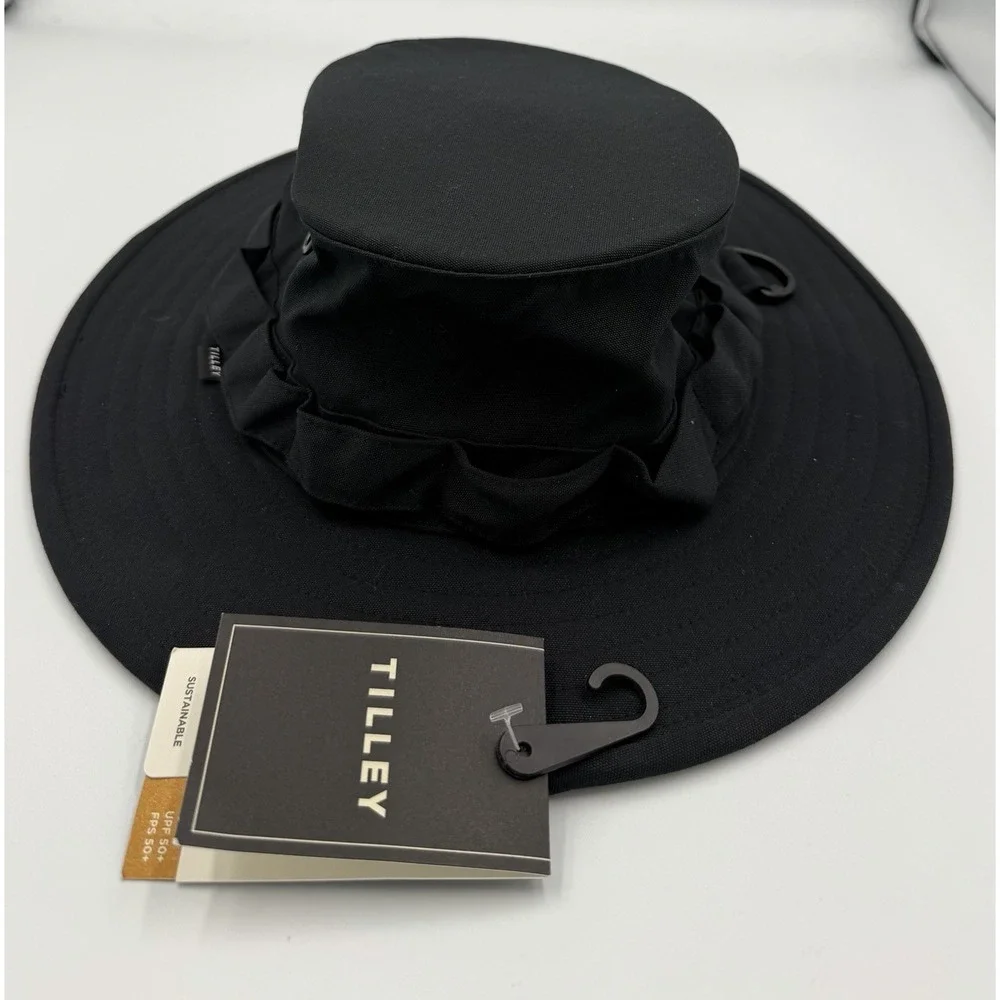 TILLEY CANYON BUCKET HAT Med Black HT7085 Sustainable UPF 50+